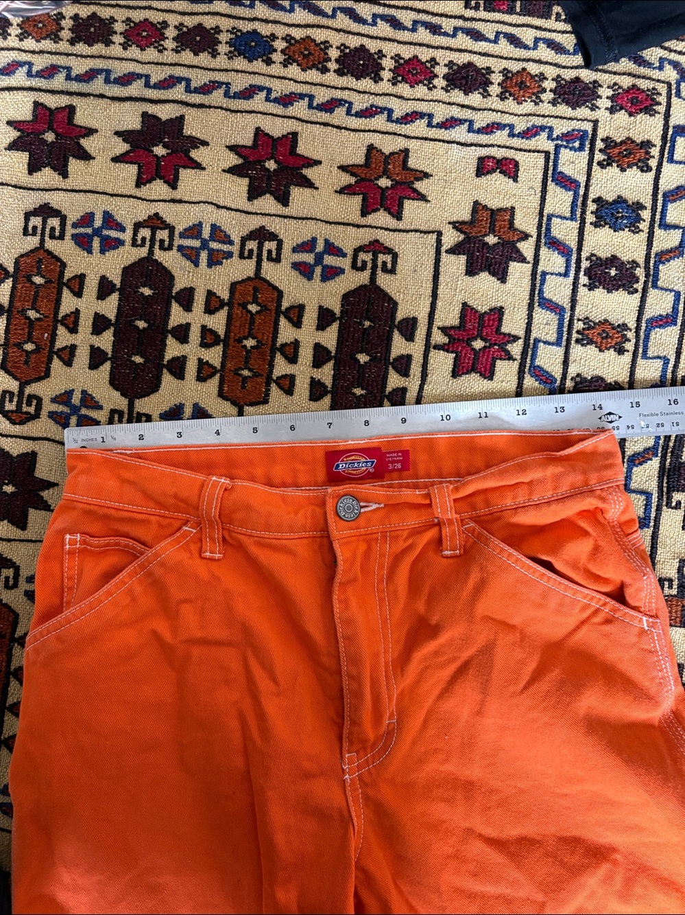 Dickies Carpenter Pants size 3 / 26 orange - Picture 4 of 5